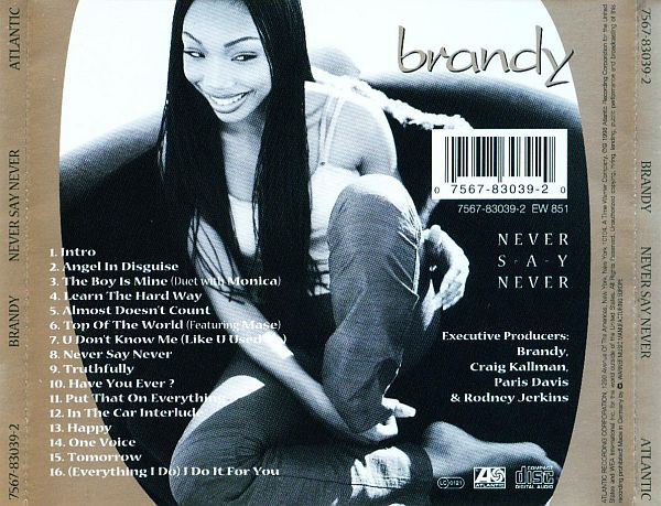 Brandy (2) – Never Say Never (CD, Album) (Mint (M)) – Club Andalos