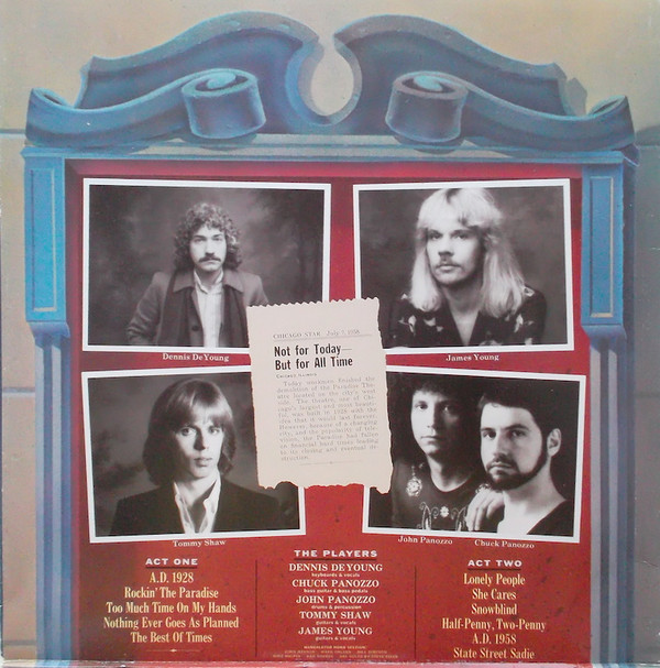 Styx – Paradise Theatre (LP, Album, Gat) (Near Mint (NM or M