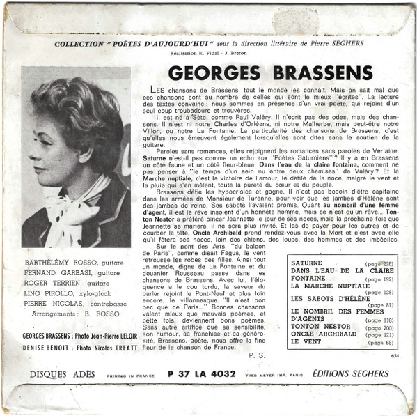 Georges Brassens, Denise Benoit-1